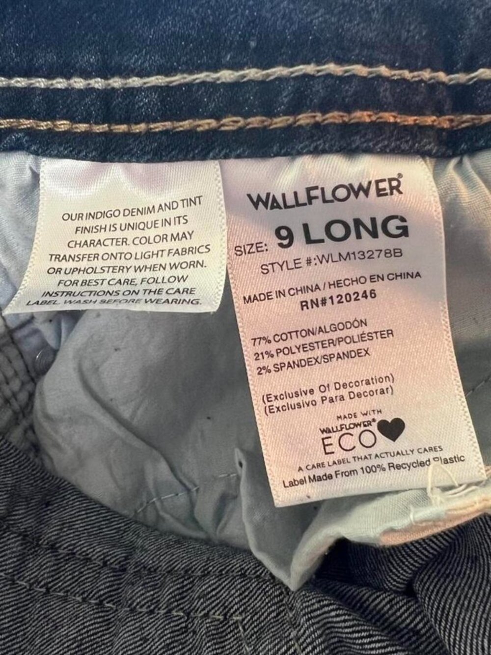 WallFlower Women’s Size 9 Long Bootcut Stretch Jeans | Medium Wash - Picture 5 of 7